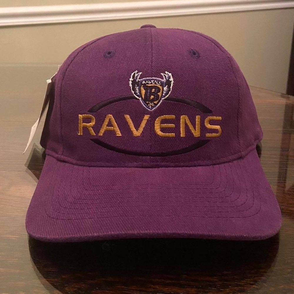 VTG 90s Baltimore Ravens Logo 7 Athletic NFL Adjustable Strapback Snapback Hat
